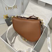 Dior Mini Soft Saddle Bag with Strap Light Gold Tone Vintage Smooth Calfskin - 20x14x6cm - 2