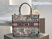Medium Dior Book Tote Multicolor Dior Saisons Printemps-Été Embroidery - 36x27.5x16.5cm - 1