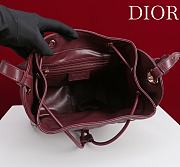Dior Medium D-Motion Bag Red Macrocannage Lambskin - 23x24x13cm - 5