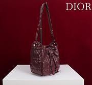 Small D-Motion Bag Red Macrocannage Lambskin - 17x19.5x11cm - 6