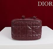 Small D-Motion Bag Red Macrocannage Lambskin - 17x19.5x11cm - 3
