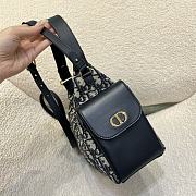 Meidum D-Dream Bag Blue Dior Oblique Jacquard and Smooth Calfskin - 28x26x10cm  - 3