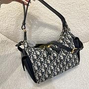 Meidum D-Dream Bag Blue Dior Oblique Jacquard and Smooth Calfskin - 28x26x10cm  - 4