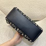 Meidum D-Dream Bag Blue Dior Oblique Jacquard and Smooth Calfskin - 28x26x10cm  - 5