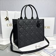 Medium Dior Book Tote Black Ultramatte Cannage Calfskin - 36.5x28x16.5cm - 4