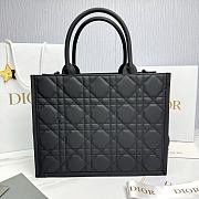 Medium Dior Book Tote Black Ultramatte Cannage Calfskin - 36.5x28x16.5cm - 2