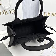 Small Dior Book Tote Black Ultramatte Cannage Calfskin - 26.5x22x14cm - 5