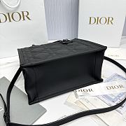 Small Dior Book Tote Black Ultramatte Cannage Calfskin - 26.5x22x14cm - 4
