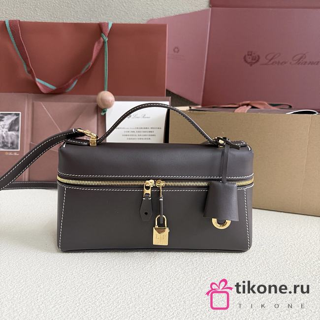 Loro Piana Extra Bag L23 Smooth Calfskin Brown - 23cmx12cmx7cm - 1