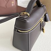 Loro Piana Extra Bag L23 Smooth Calfskin Brown - 23cmx12cmx7cm - 2