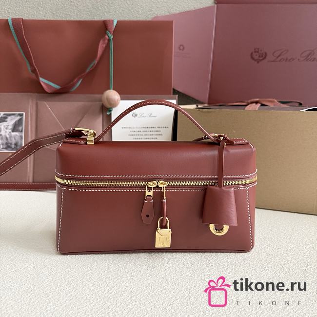 Loro Piana Extra Bag L23 Smooth Calfskin Red - 23cmx12cmx7cm - 1