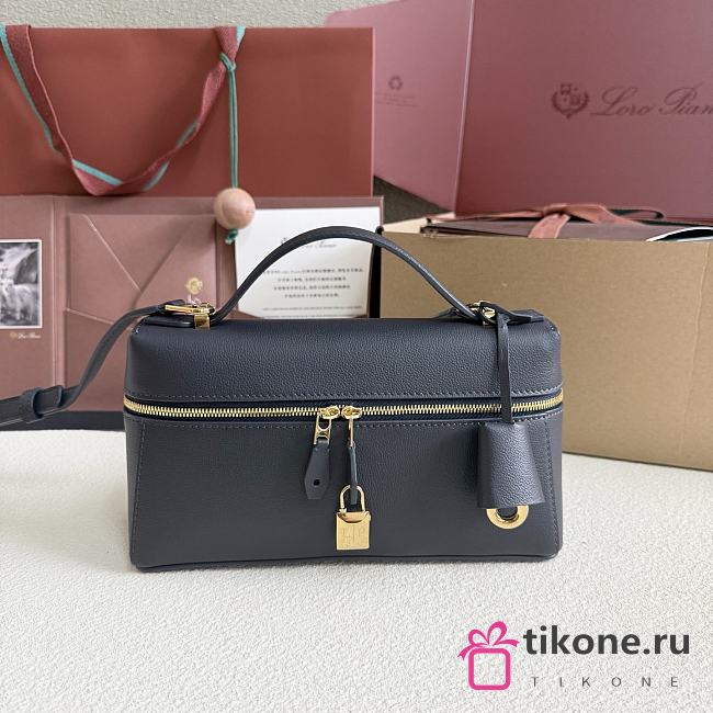 Loro Piana Extra Bag L23 Calfskin Blue - 23cmx12cmx7cm - 1