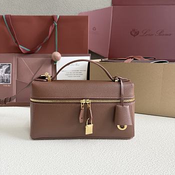 Loro Piana Extra Bag L23 Calfskin Brown - 23cmx12cmx7cm
