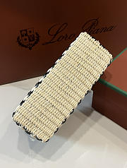 Loro Piana Extra Pocket L19 East West Wicker Rattan Black - 19x12x7cm - 5