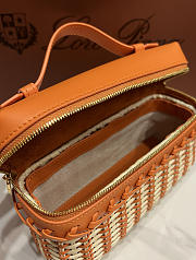 Loro Piana Extra Pocket L19 East West Wicker Rattan Orange - 19x12x7cm - 2