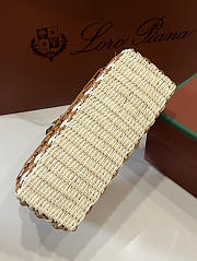 Loro Piana Extra Pocket L19 East West Wicker Rattan Brown - 19x12x7cm - 5