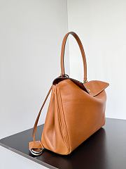 Balenciaga Rodeo Handbag Medium in Tan Cowboy Vegetal Lambskin Aged Silver Hardware - 35x23x11cm - 4