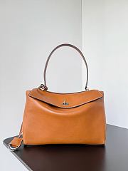 Balenciaga Rodeo Handbag Medium in Tan Cowboy Vegetal Lambskin Aged Silver Hardware - 35x23x11cm - 5