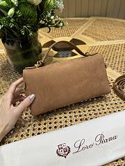 Loro Piana Extra Pocket L23 Nubuk Calfskin Brown - 23x12x7cm - 2