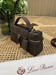 Loro Piana Extra Pocket L23 Nubuk Calfskin Chocolate - 23x12x7cm - 2