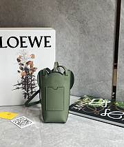 Loewe Elephant Pocket in Classic Calfskin Green - 18x8x4cm - 6