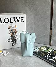 Loewe Elephant Pocket in Classic Calfskin Blue - 18x8x4cm - 5