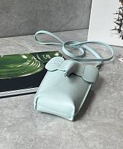 Loewe Elephant Pocket in Classic Calfskin Blue - 18x8x4cm - 3