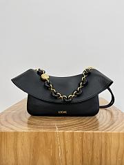 Loewe Medium Ola Bag in Smooth Calfskin Black - 26x18x13cm - 1