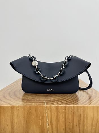 Loewe Medium Ola Bag in Smooth Calfskin Blue - 26x18x13cm