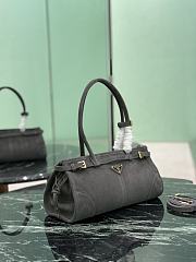 Prada Medium Suede Handbag Gray 1BA426 - 32x15.5x12cm - 6