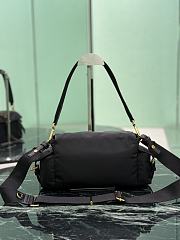 Prada Explore Medium Re-nylon Shoulder Bag With Flap Black 1BD394 - 30x14x10cm - 6