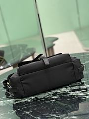 Prada Explore Medium Re-nylon Shoulder Bag With Flap Black 1BD394 - 30x14x10cm - 3