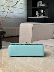 Chanel Classic Baby Blue Lamskin Silver Hardware Bag - 15.5×25.5×6.5cm - 4