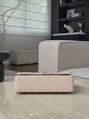 Chanel Classic Light Beige Caviar Silver Hardware Bag - 15.5×25.5×6.5cm - 5