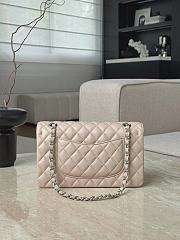 Chanel Classic Light Beige Caviar Silver Hardware Bag - 15.5×25.5×6.5cm - 2