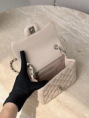 Chanel Classic Flap Light Beige Silver Hardware - 13.5x17x8cm - 3