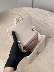 Chanel Classic Flap Light Beige Light Gold Hardware - 13.5x17x8cm - 6