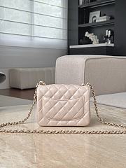Chanel Classic Flap Light Beige Light Gold Hardware - 13.5x17x8cm - 3