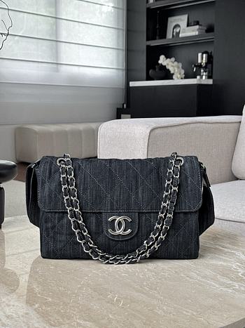 Chanel Vintage Denim Quilted Black 