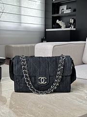 Chanel Vintage Denim Quilted Black  - 4