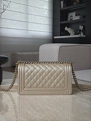Chanel Leboy25 Caviar Grained Calfskin Champagne Gold Light Gold - 15x25x9cm - 5