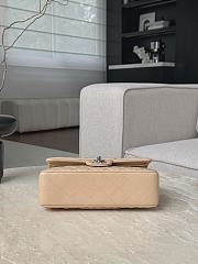 Chanel Classic Dark Beige Caviar Silver Hardware Bag - 14.5x23x6cm - 6