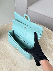 Chanel Classic Baby Blue Lamskin Gold Hardware Bag - 15.5×25.5×6.5cm - 2