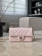 Chanel Classic Light Pink Caviar Silver Hardware Bag - 12x20x6cm - 1