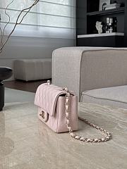 Chanel Classic Light Pink Caviar Silver Hardware Bag - 12x20x6cm - 6