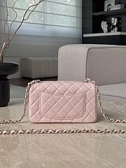 Chanel Classic Light Pink Caviar Silver Hardware Bag - 12x20x6cm - 2