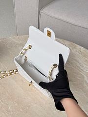 Chanel Classic White Caviar Gold Hardware Bag - 12x20x6cm - 3