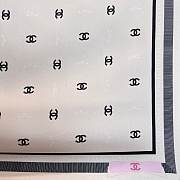Chanel Square Scarf Jacquard Silk Twill White Ecru - 90x90cm - 4