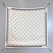 Chanel Square Scarf Jacquard Silk Twill White Ecru - 90x90cm - 3