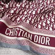 Dior Oblique Diortwin 90 Square Scarf Rose des Vents and Gray Silk Twill - 90x90cm - 3